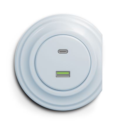 Reblig - Retro zila USB kontaktligzda A+C bez rāmja