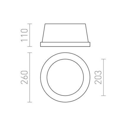 RED - Design Rendl - R10444 - Iegremdējams gaismeklis MIA 2xE27/40W/230V