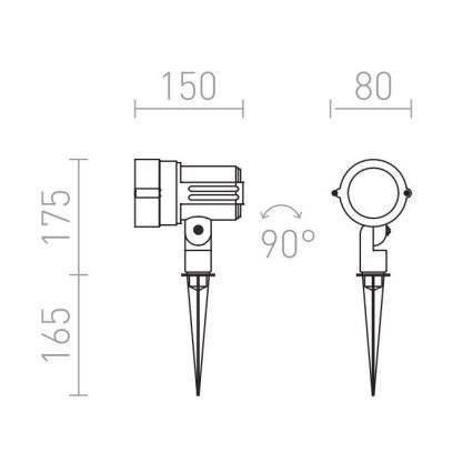 RED - Design Rendl - R10527 - LED Āra gaismeklis GARY LED/10W/230V IP65 pelēks