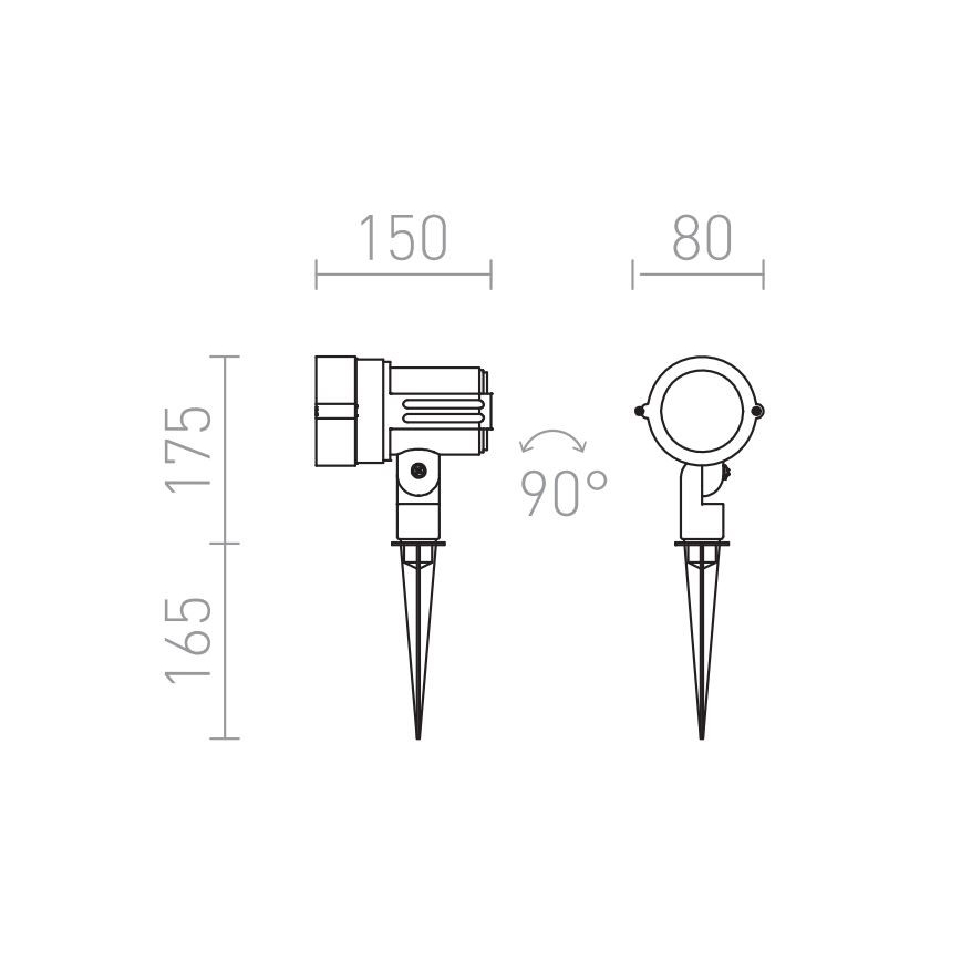 RED - Design Rendl - R10527 - LED Āra gaismeklis GARY LED/10W/230V IP65 pelēks