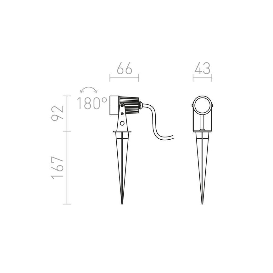 RED - Design Rendl - R10530 - LED Āra gaismeklis GUN LED/3W/230V IP65