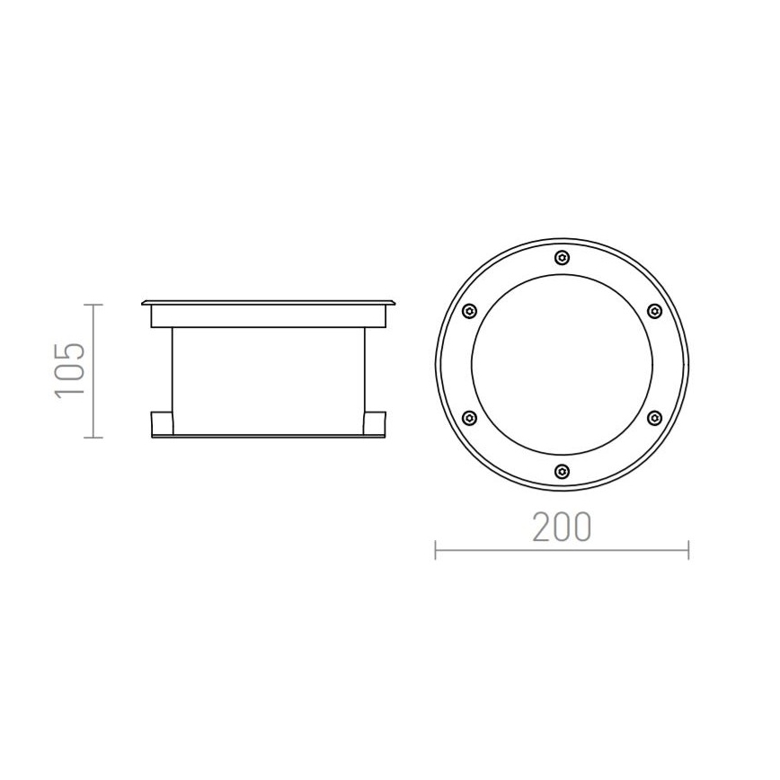 RED - Design Rendl - R10532 - LLED Āra virsapmetuma gaismeklis TERRA LED/20W/230V IP67