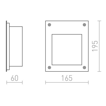 RED - Design Rendl - R10546 - LED Iebūvējams āra gaismeklis AKORD LED/3W/230V IP65