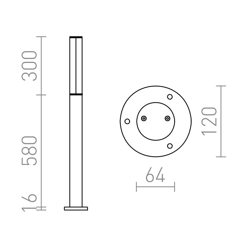 RED - Design Rendl - R10548 - LED Āra lampa VADIS LED/8W/230V IP54