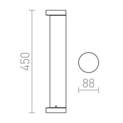 RED - Design Rendl - R11171 - LED Āra lampa SONET LED/7W/230V IP54 antracīts