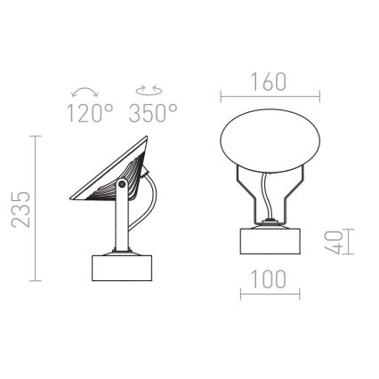 RED - Design Rendl - R11753- LED Āra sienas gaismeklis FOX LED/9W/230V IP65