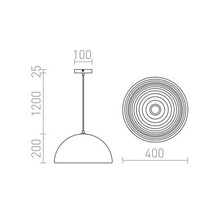 RED - Design Rendl - R11766 - Lustra ar auklu CARISSIMA 1xE27/42W/230V