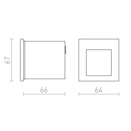 RED - Design Rendl - R12015 - LED Iebūvējams āra gaismeklis TESS LED/3W/230V IP54 antracīts