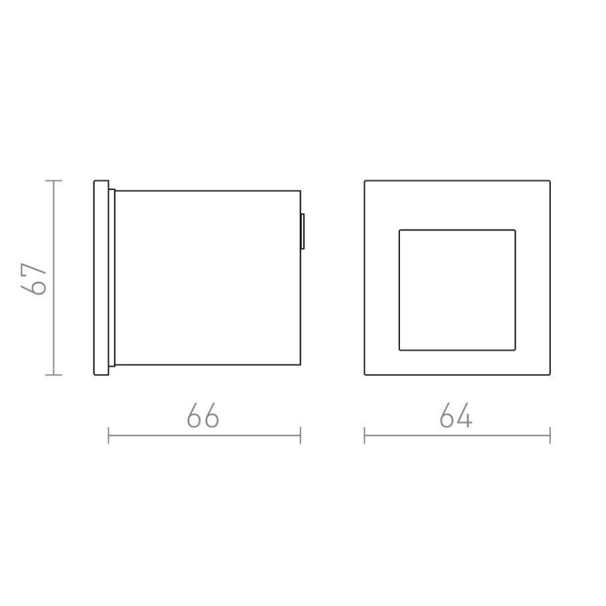 RED - Design Rendl - R12015 - LED Iebūvējams āra gaismeklis TESS LED/3W/230V IP54 antracīts