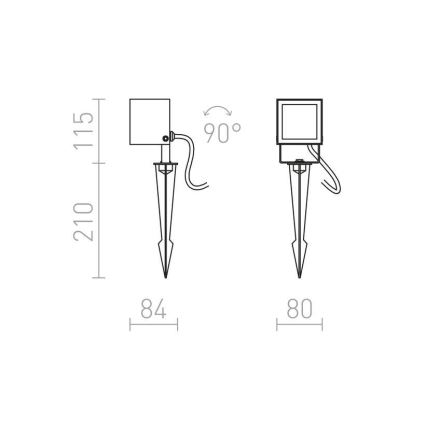 RED - Design Rendl - R12025 - LED Āra gaismeklis BORA LED/6W/230V IP54