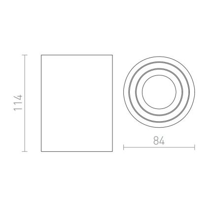 RED - Design Rendl - R12044 - Starmetis MOMA 1xGU10/35W/230V balts