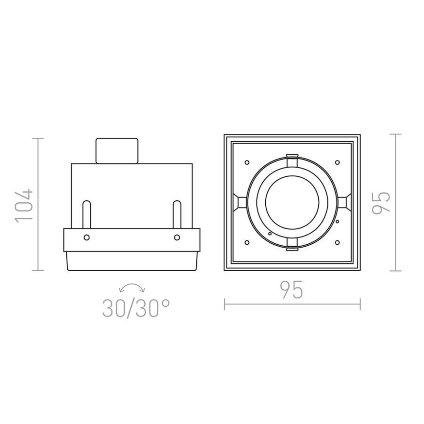 RED - Design Rendl - R12052 - Iegremdējama lampa ELECTRA 1xGU10/50W/230V