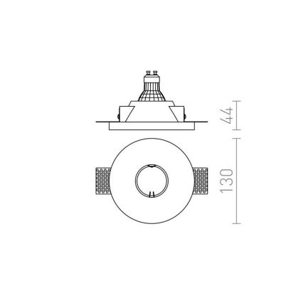 RED - Design Rendl - R12357 - Iegremdējams gaismeklis DAG 1xGU10/35W/230V