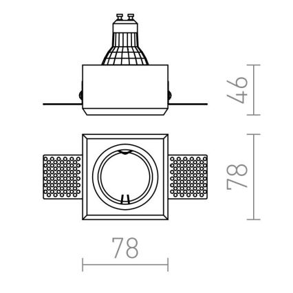 RED - Design Rendl - R12361 - Iegremdējams gaismeklis QUO 1xGU10/35W/230V