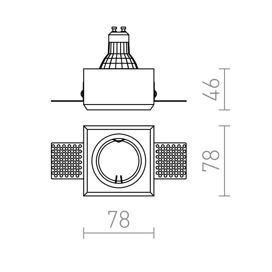 RED - Design Rendl - R12361 - Iegremdējams gaismeklis QUO 1xGU10/35W/230V