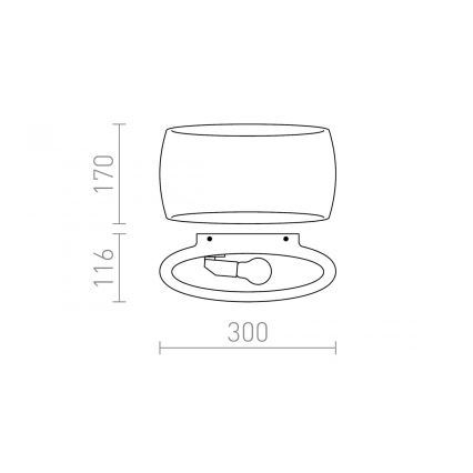 RED - Design Rendl - R12365 - Sienas gaismeklis VERITA 1xE27/33W/230V balts