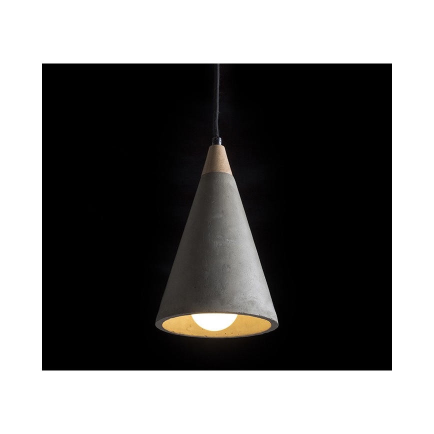 RED - Design Rendl - R12380 - Lustra ar auklu HEIDI 1xE27/28W/230V betons/koks