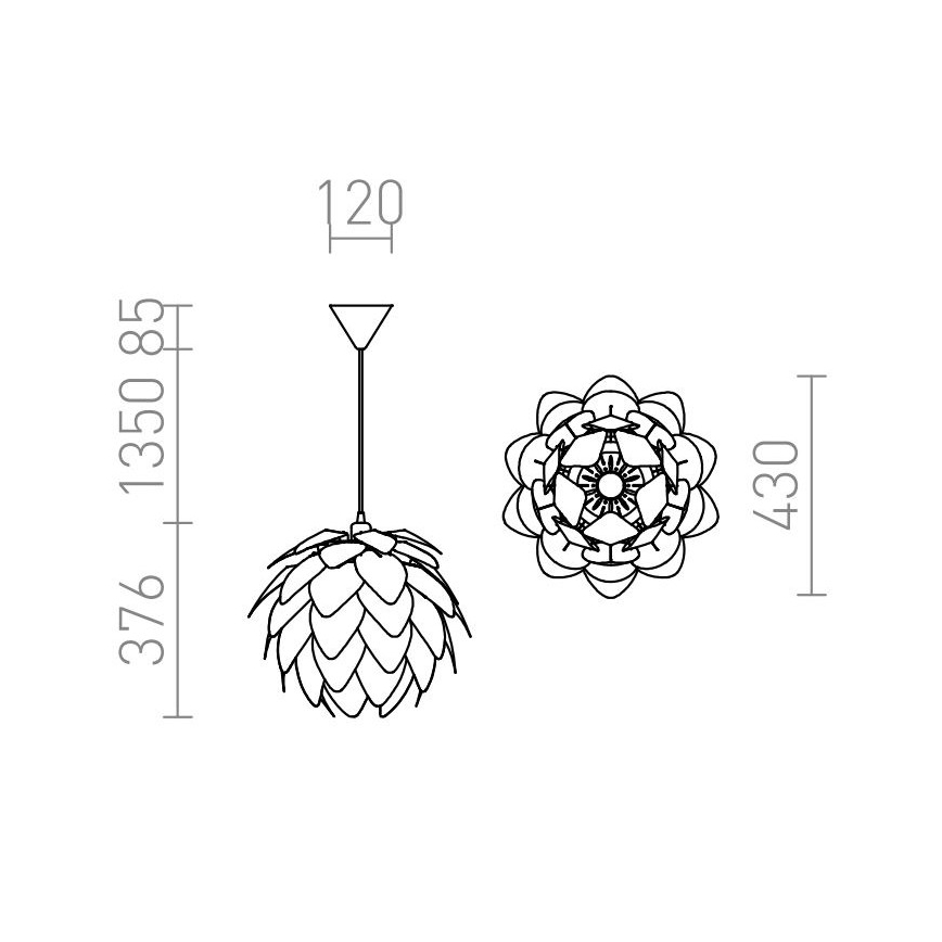 RED - Design Rendl - R12381 - Lustra ar auklu ENCOMBRE 1xE27/42W/230V