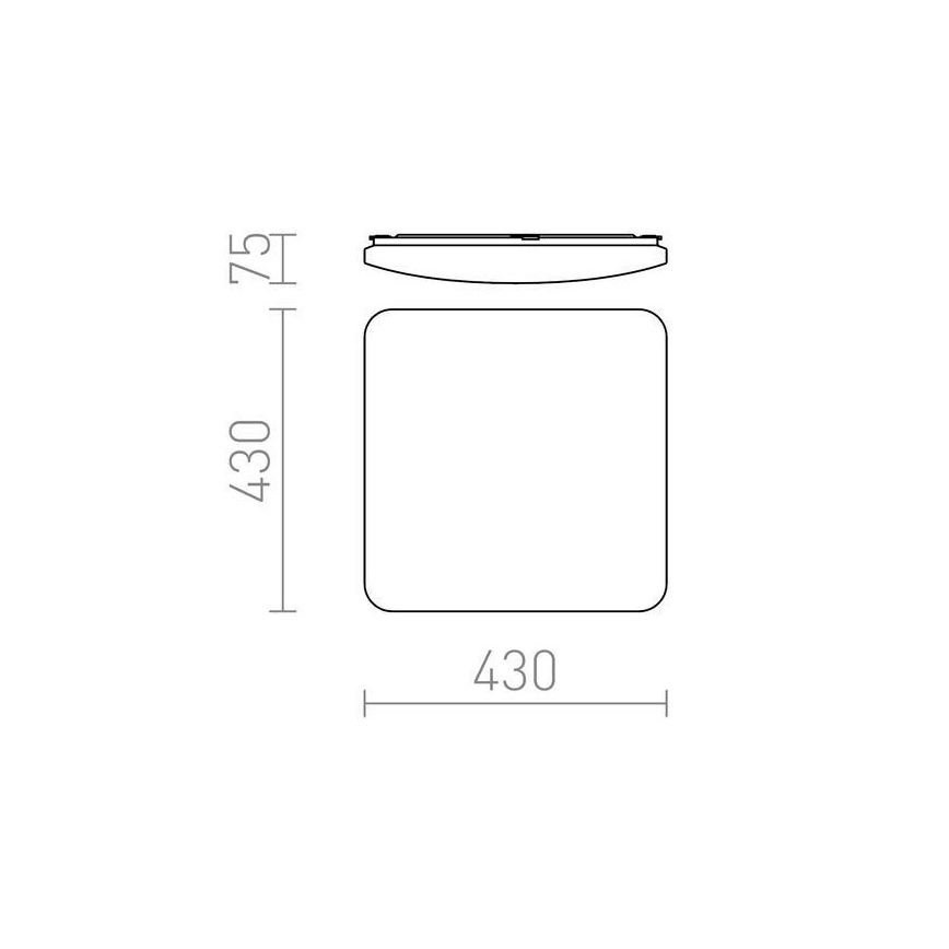 RED - Design Rendl - R12437 - LED Griestu gaismeklis SEMPRE LED/36W/230V kvadrāts