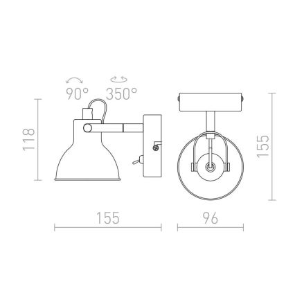 RED - Design Rendl - R12508 - Sienas starmetis ROSITA 1xGU10/9W/230V