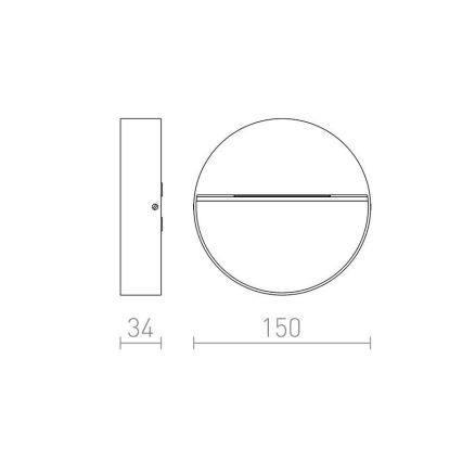 RED - Design Rendl - R12539 - LED Āra sienas gaismeklis AQILA LED/6W/230V IP54