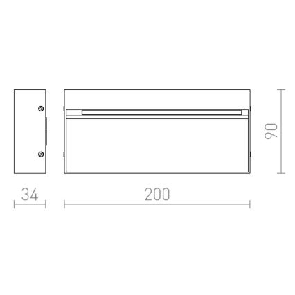 RED - Design Rendl - R12547 - LED Āra sienas gaismeklis AQILA LED/6W/230V IP54