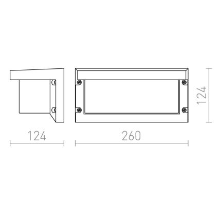 RED - Design Rendl- R12561 - Āra sienas gaismeklis HIDE 1xE27/18W/230V IP54