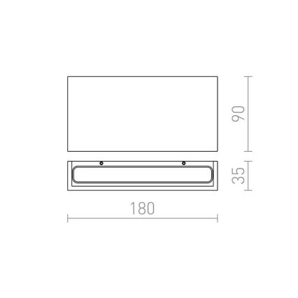 RED - Design Rendl - R12573 - LED Āra sienas gaismeklis TORINO 2xLED/5W/230V IP54