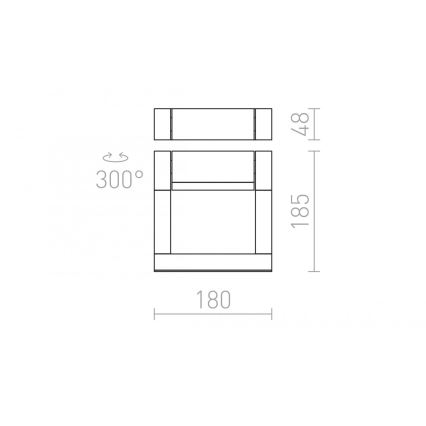 RED - Design Rendl - R12623 - LED Āra sienas gaismeklis AQUE LED/8W/230V IP54