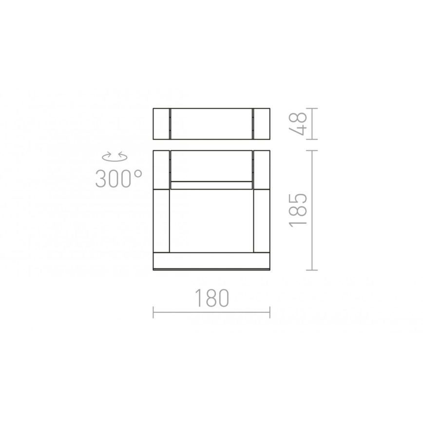 RED - Design Rendl - R12623 - LED Āra sienas gaismeklis AQUE LED/8W/230V IP54