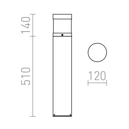 RED - Design Rendl - R12626 - LED Āra lampa ABAX LED/15W/230V IP54 antracīts