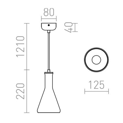 RED - Design Rendl - R12663 - Lustra ar auklu PULIRE 1xE14/28W/230V