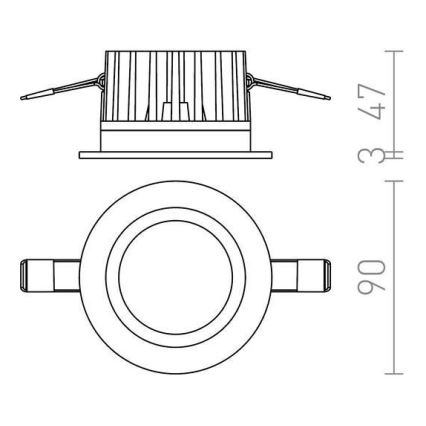 RED - Design Rendl - R12716 -  LED Vannas istabas iegremdējams gaismeklis TOLEDO 8W/230V IP44