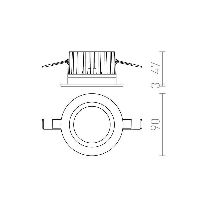 RED - Design Rendl - R12716 -  LED Vannas istabas iegremdējams gaismeklis TOLEDO 8W/230V IP44
