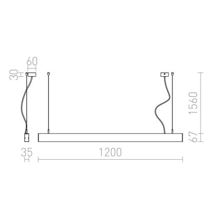 RED - Design Rendl - R12718 - LED Lustra ar auklu PESANTE LED/40W/230V