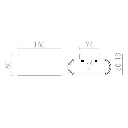 RED - Design Rendl - R12743 - Sienas gaismeklis MARIO 1xG9/33W/230V