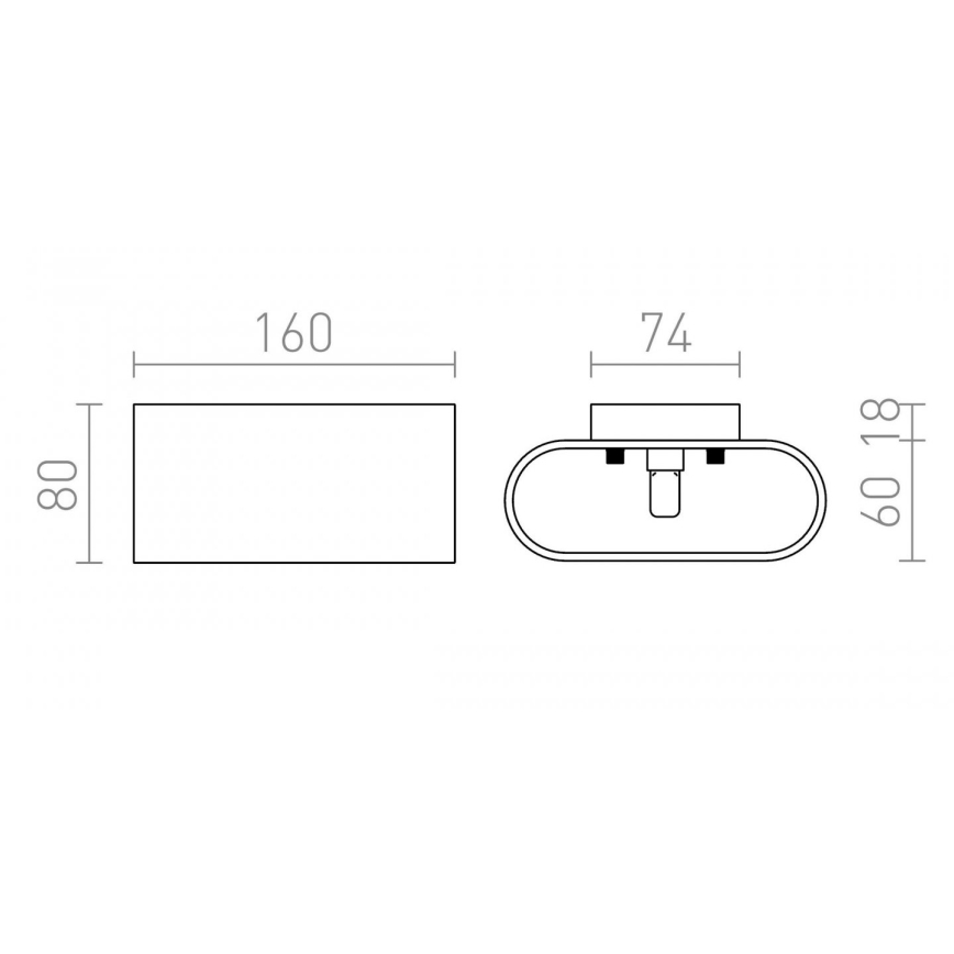 RED - Design Rendl - R12743 - Sienas gaismeklis MARIO 1xG9/33W/230V