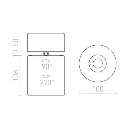 RED - Design Rendl - R12839 - LED Starmetis CONDU LED/20W/230V balts