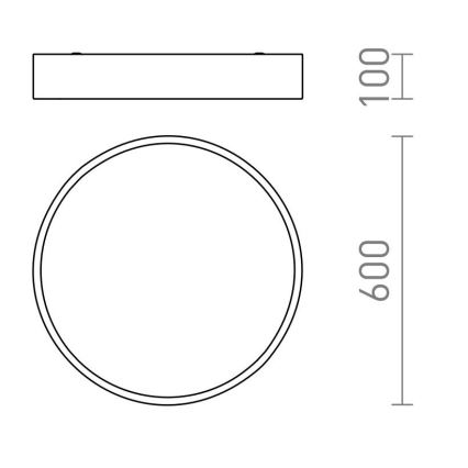 RED - Design Rendl - R13333 - LED Griestu gaismeklis MEZZO LED/60W/230V melns