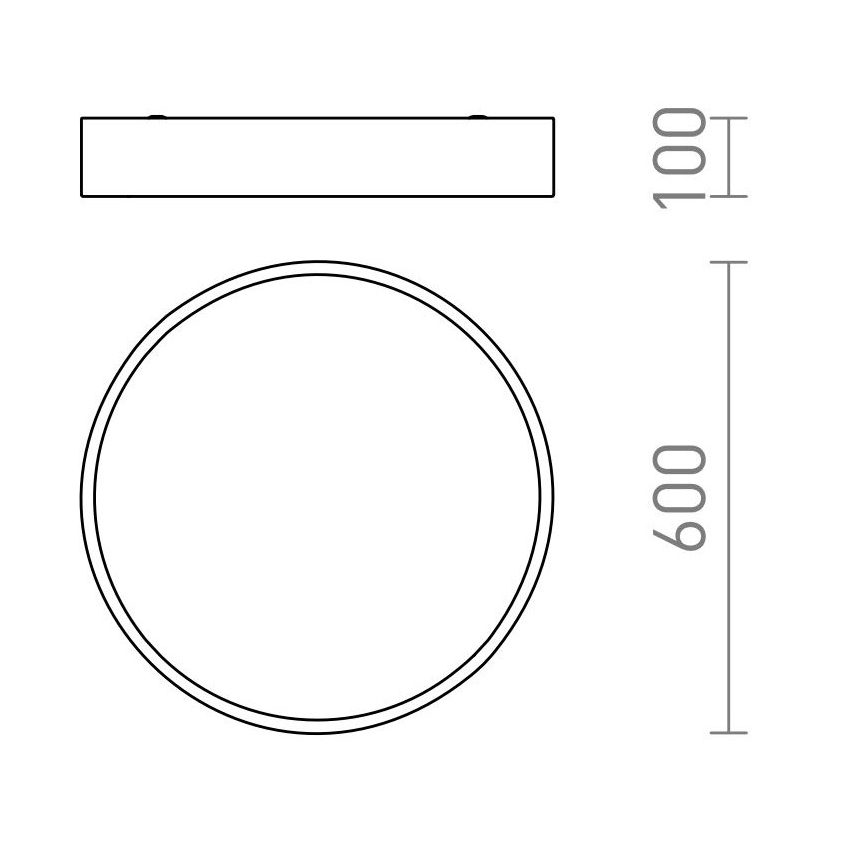RED - Design Rendl - R13333 - LED Griestu gaismeklis MEZZO LED/60W/230V melns