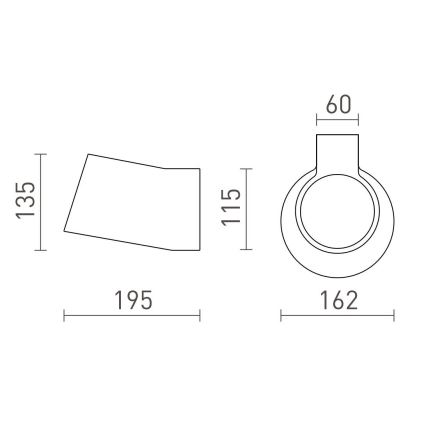 RED - Design Rendl - R13520 - Sienas gaismeklis BENITA 1xE14/25W/230V