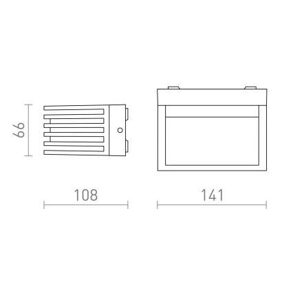 RED - Design Rendl - R13564 - LED Āra sienas gaismeklis CLAIRE LED/6W/230V IP54