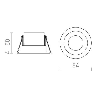 RED - Design Rendl - R13602 -  LED Vannas istabas iegremdējams gaismeklis BELLA LED/11W/230V IP65