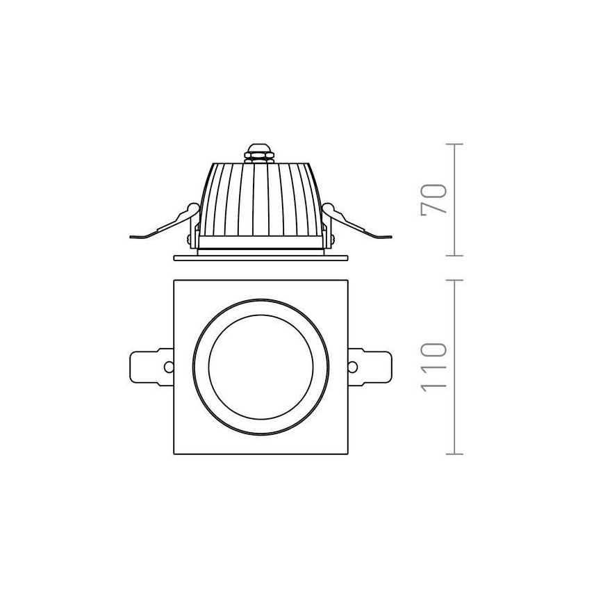 RED - R10566 - LED Vannas istabas iegremdējams gaismeklis AMIGA LED/8W/230V IP65 balts