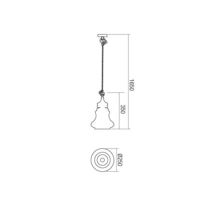 Redo 01-1401 - Lustra ar auklu KASHI 1xE27/42W/230V