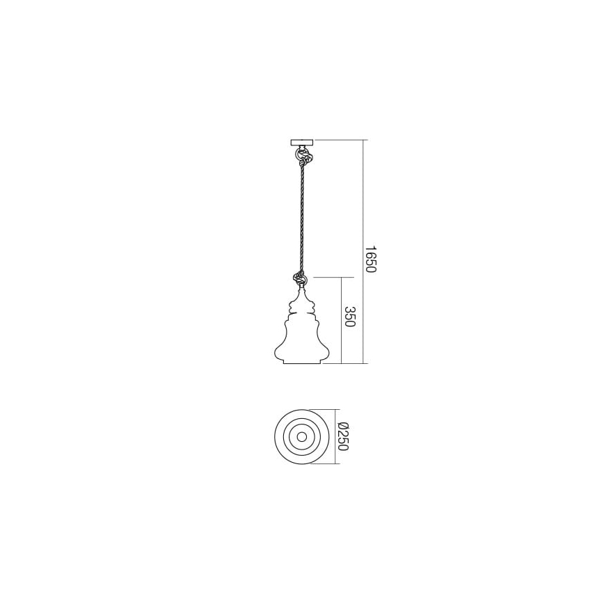 Redo 01-1401 - Lustra ar auklu KASHI 1xE27/42W/230V