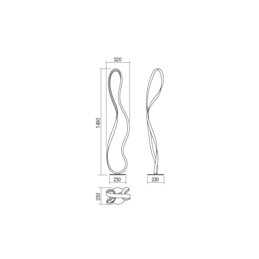 Redo 01-1417 - LED Aptumšojama grīdas stāvlampa NUBO 1xLED/35W/230V balta