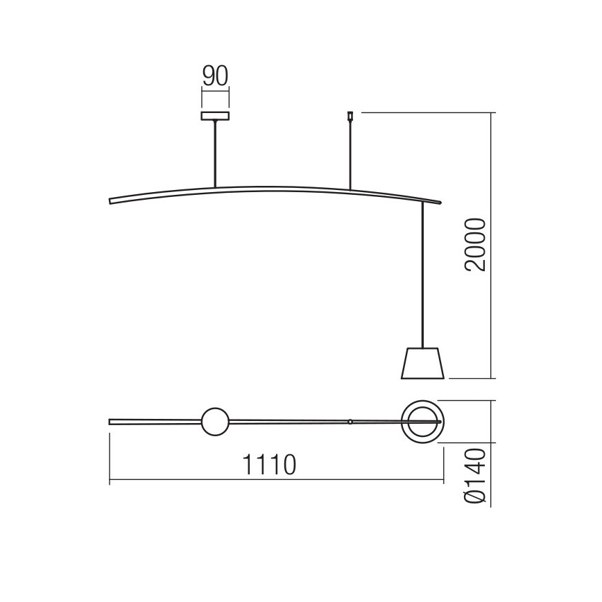 Redo 01-1497 - LED Lustra ar auklu LOLLI LED/6W/230V balta