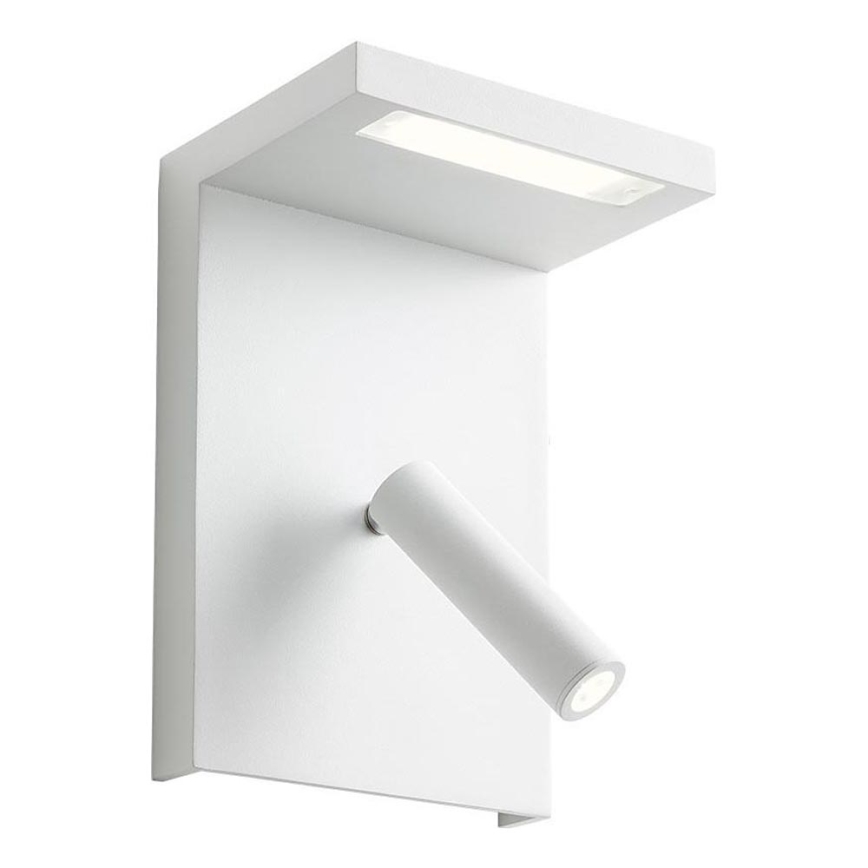Redo 01-1499 - LED Sienas starmetis AGOS LED/6W/230V + LED/3,2W USB balta
