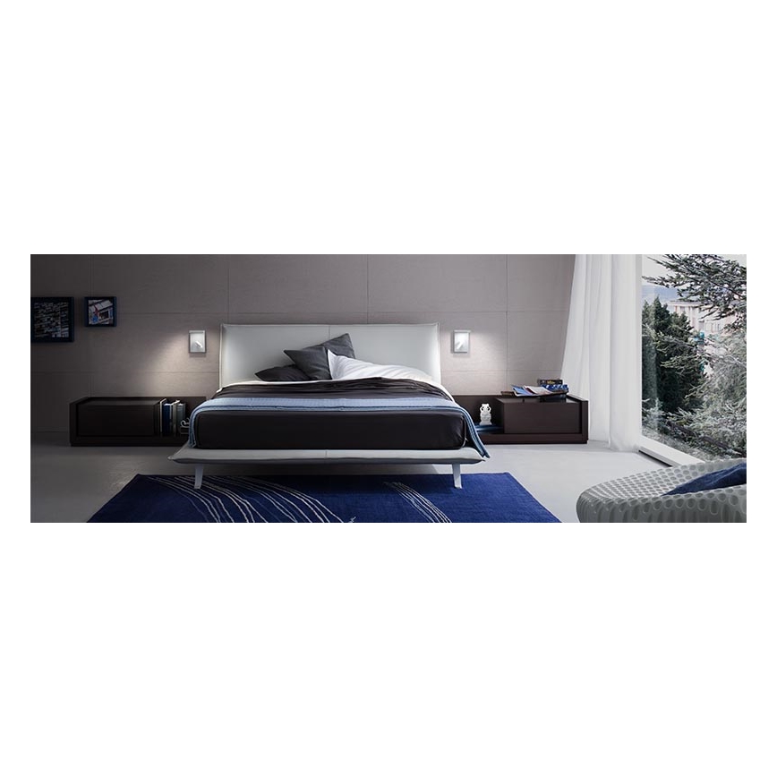 Redo 01-1499 - LED Sienas starmetis AGOS LED/6W/230V + LED/3,2W USB balta